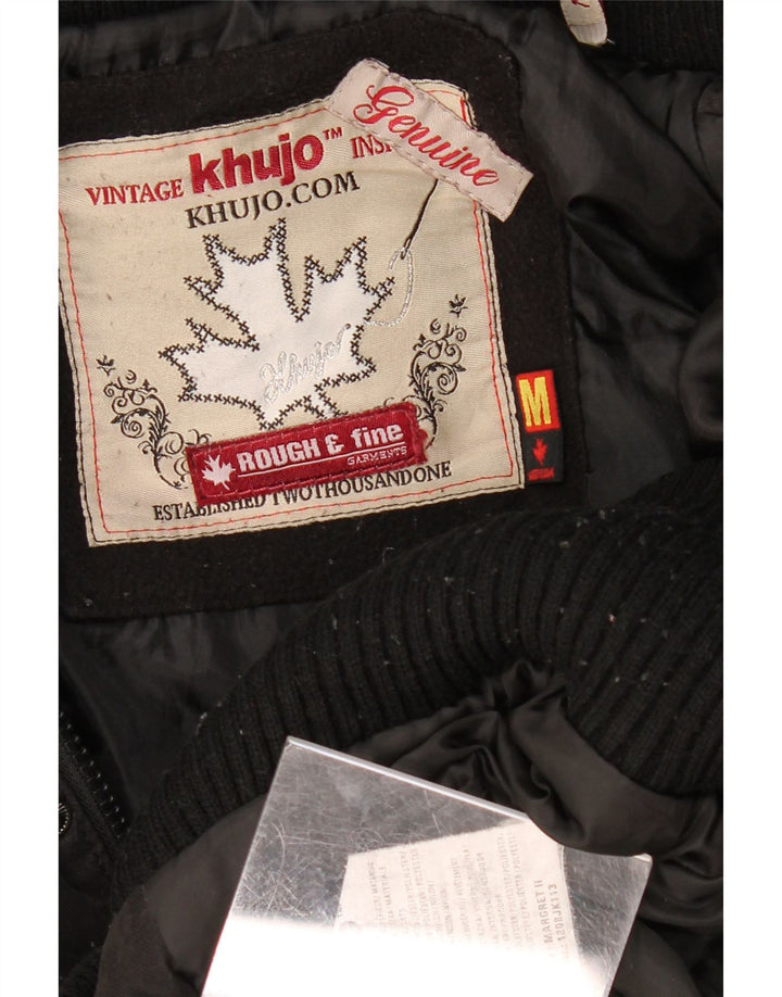 KHUJO Herre Hooded Utility Jacket UK 38 Medium Black Polyester