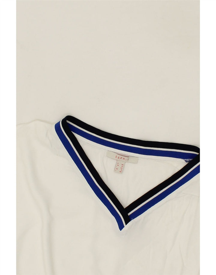 ESPRIT Womens T-Shirt Top UK 12 Medium White Vintage Esprit and Second-Hand Esprit from Messina Hembry 