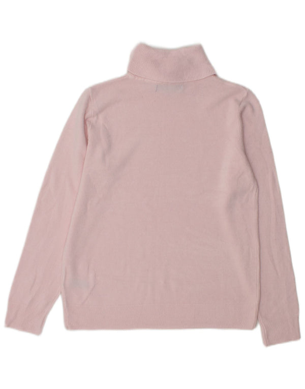 Marks & Spencer Dame Roll Neck Sweater UK 10 Small Pink Acryl