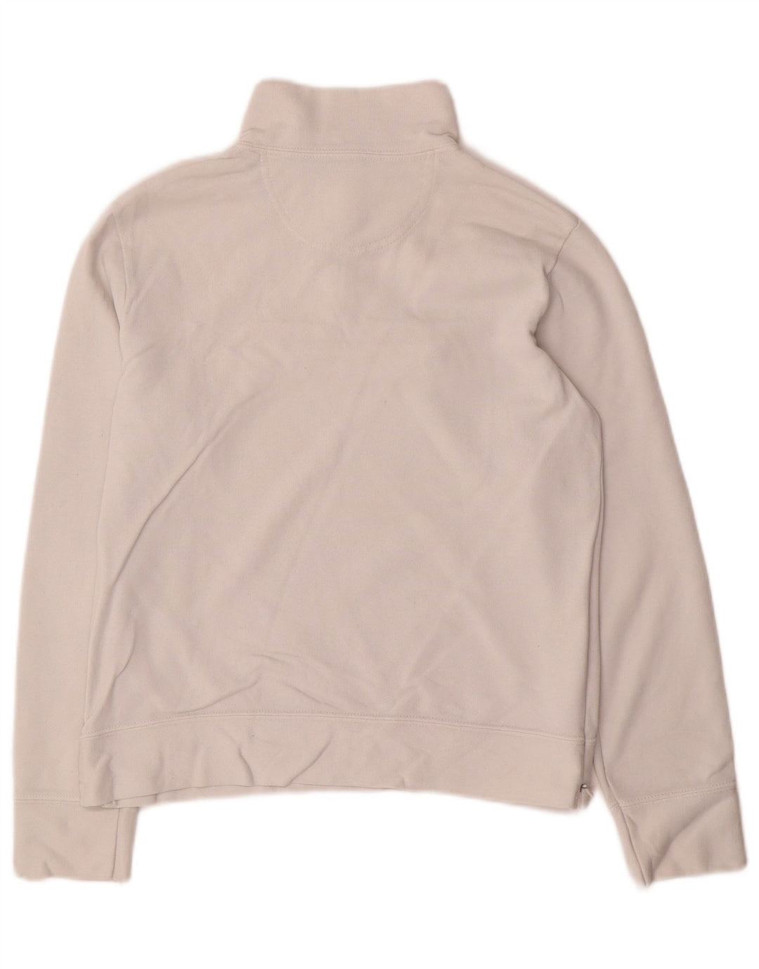 Champion Womens Zip Neck Sweatshirt Jumper UK 10 Small White