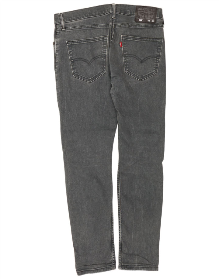 LEVI'S Herre 512 Slim Tapered Jeans W32 L32 Grå Bomuld