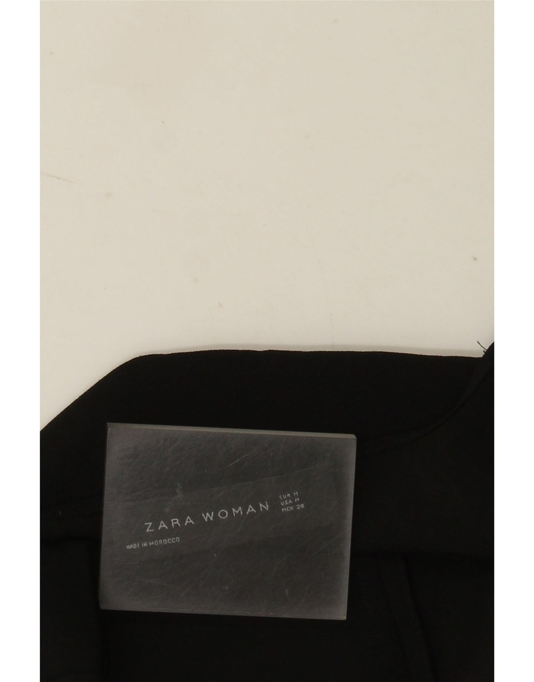 Zara Dame Sleeveless Wrap Dress UK 14 Medium Black