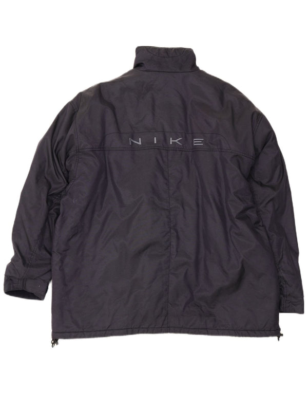 Nike Herre Windbreaker Jacket UK 42/44 Large Navy Blue Nylon