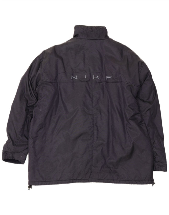 Nike Herre Windbreaker Jacket UK 42/44 Large Navy Blue Nylon