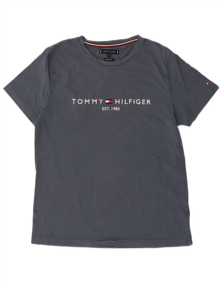 Tommy Hilfiger Herre grafisk T-shirt top mellemgrå bomuld