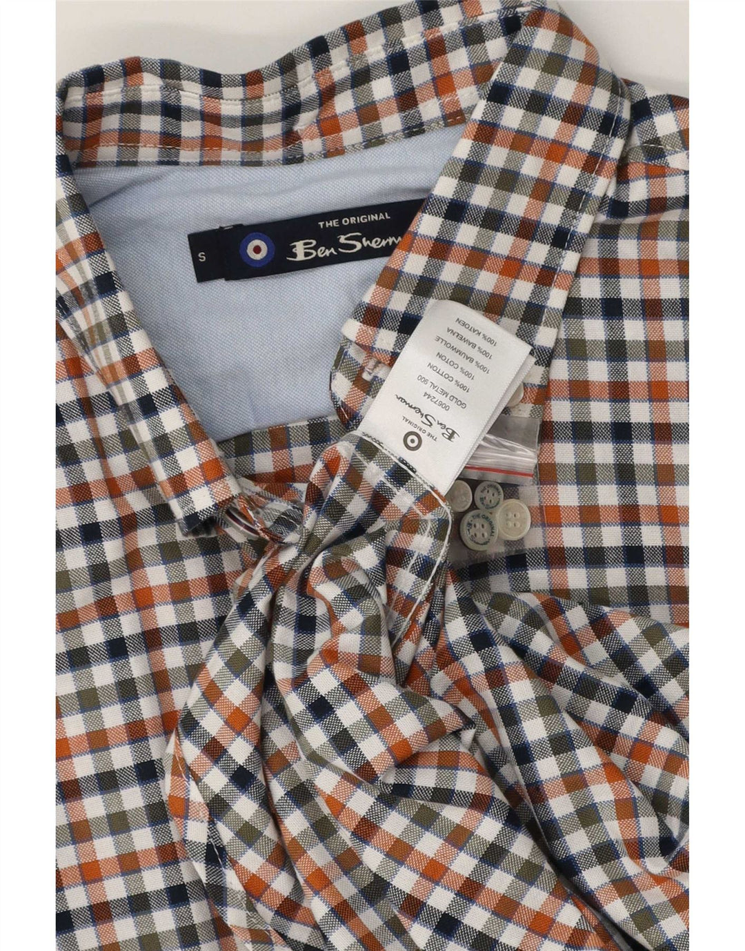 Ben Sherman Herre Classic Fit skjorte Lille flerfarvet Gingham Bomuld