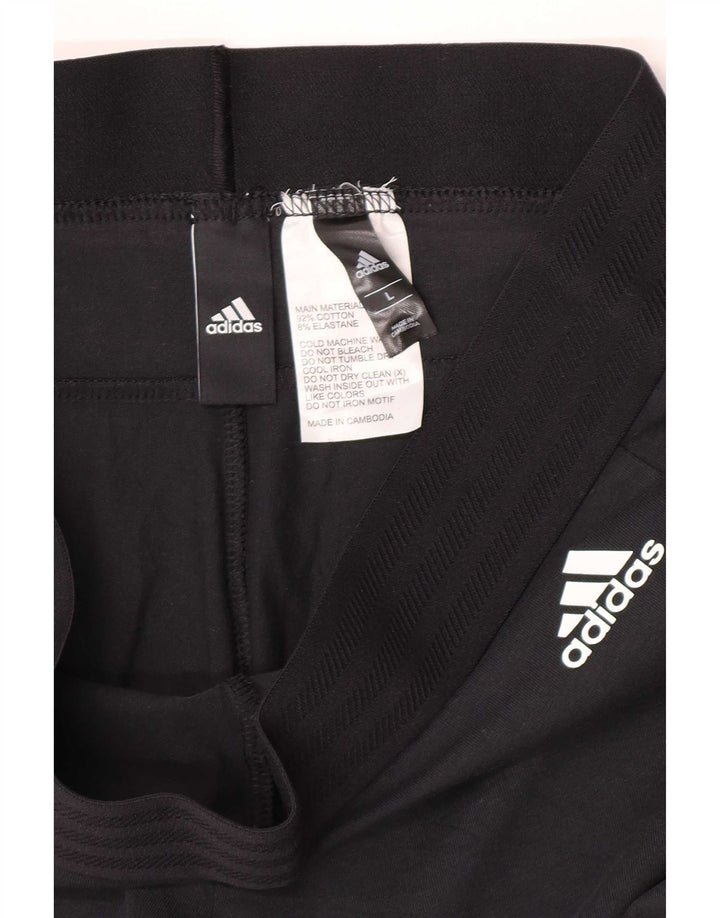 Adidas Dame Leggings UK 14 Large Black Bomuld