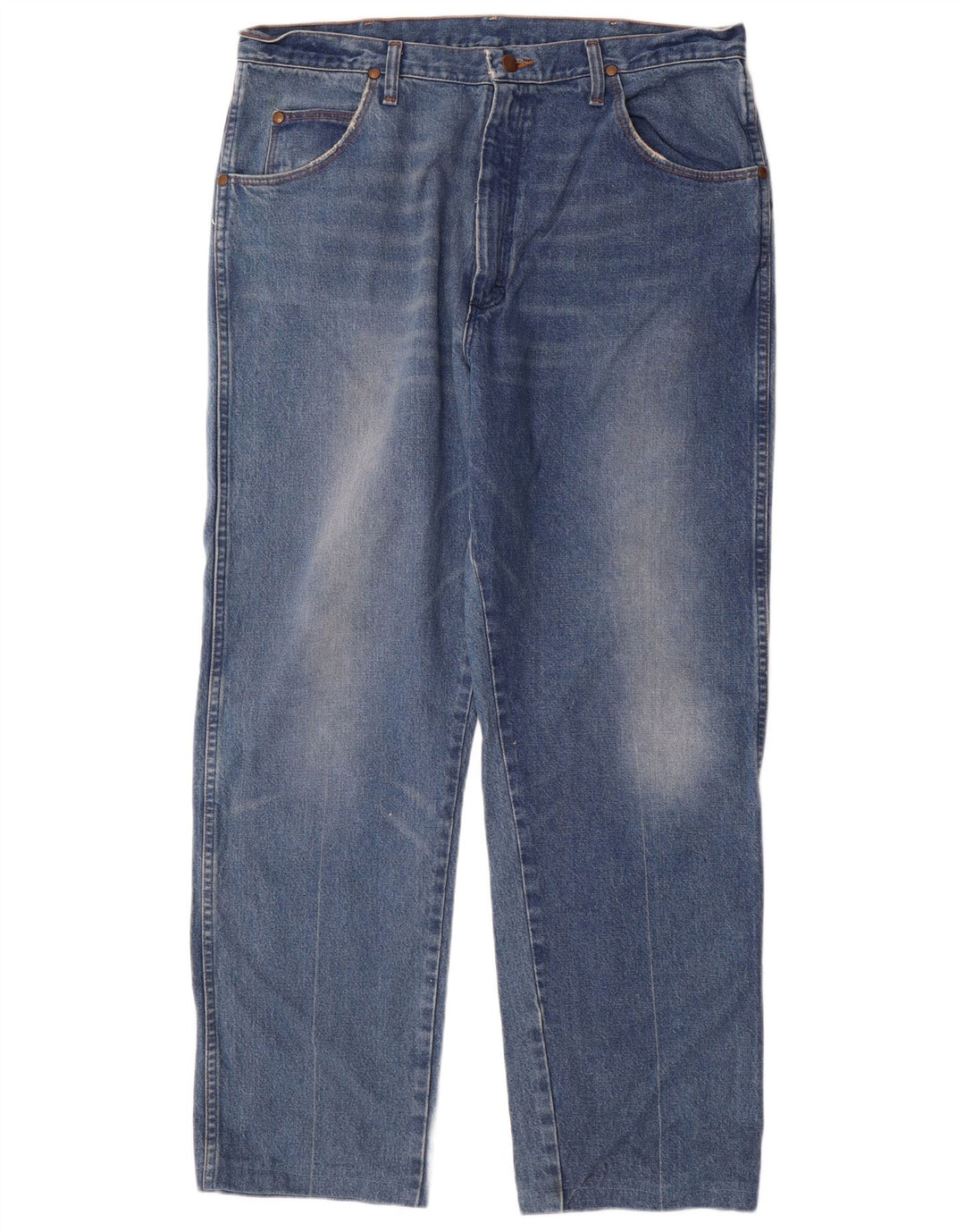 Wrangler Straight Jeans til mænd W38 L30 blå bomuld