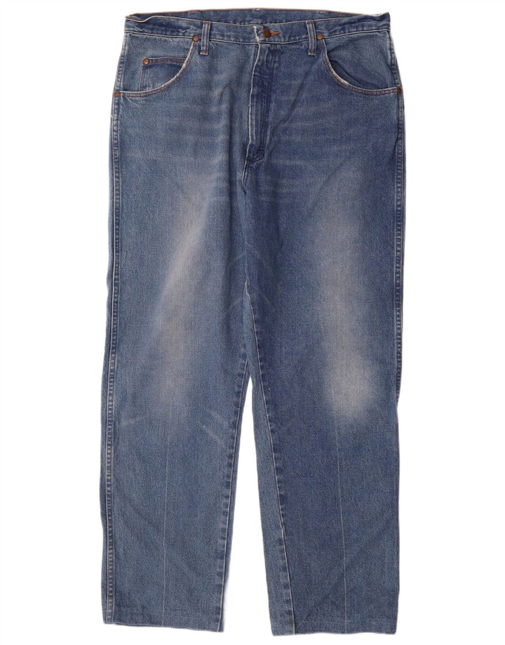 Wrangler Straight Jeans til mænd W38 L30 blå bomuld