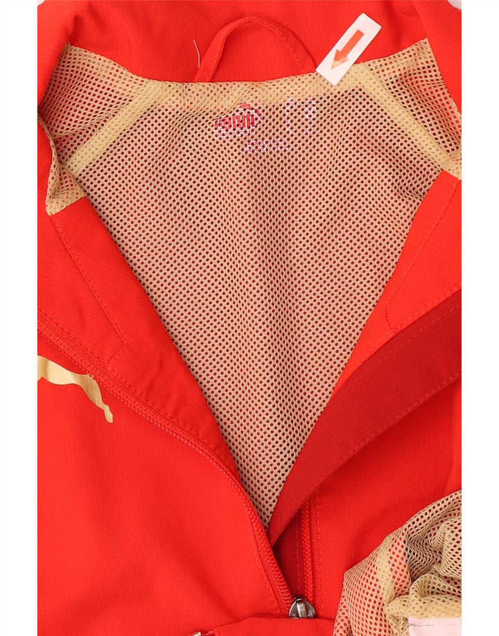 Puma træningsdragt topjakke til piger 11-12 år Rød Colourblock Polyester