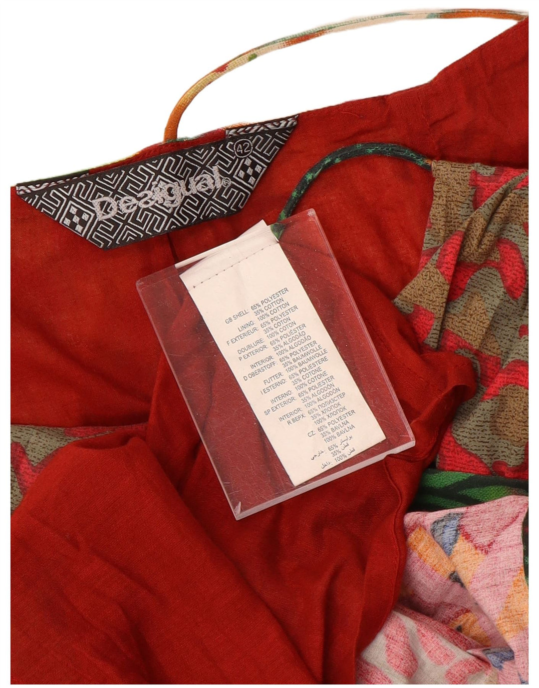 Desigual kvinders abstrakt mønster solkjole EU 42 stor flerfarvet