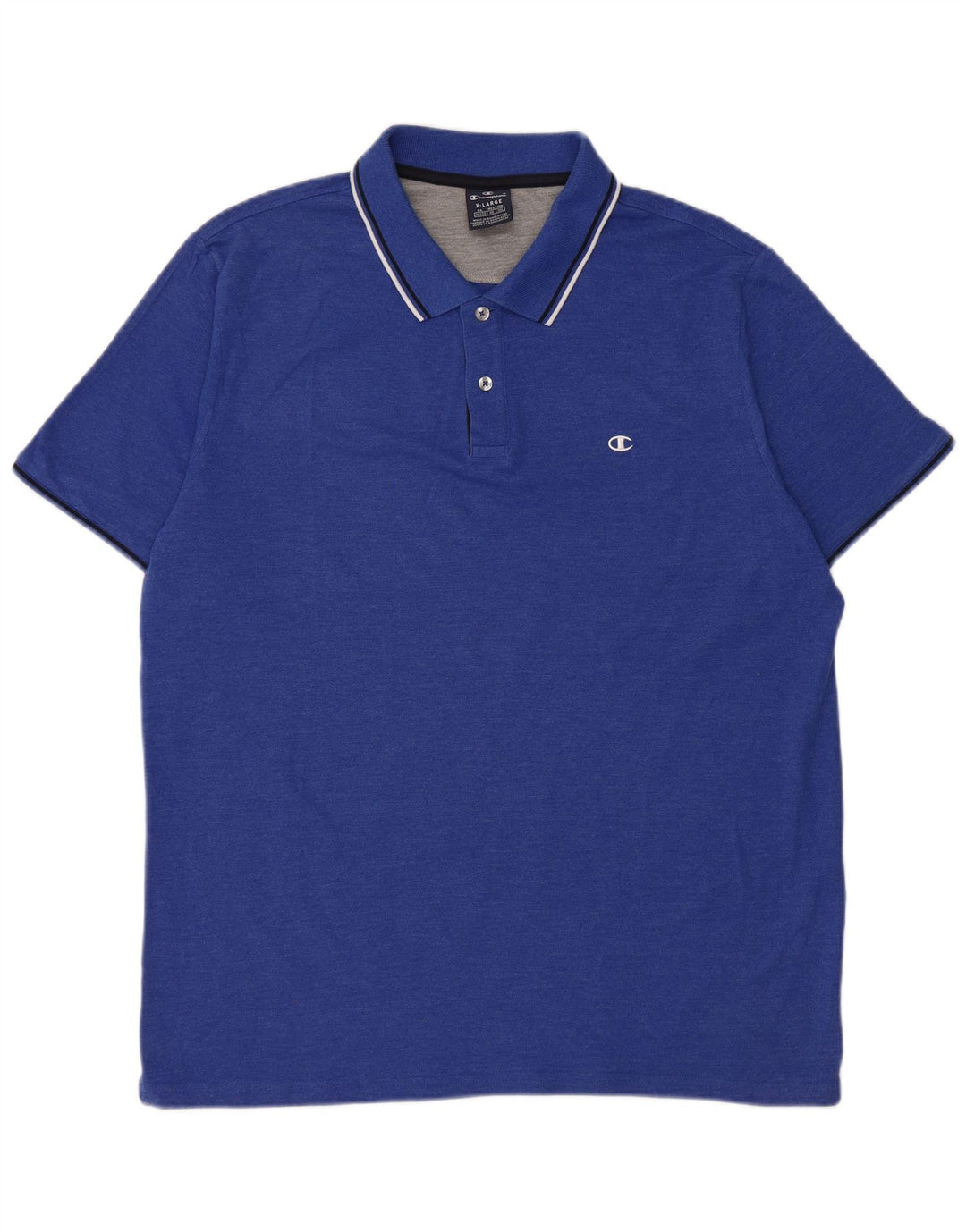 Champion herre poloshirt XL blå bomuld