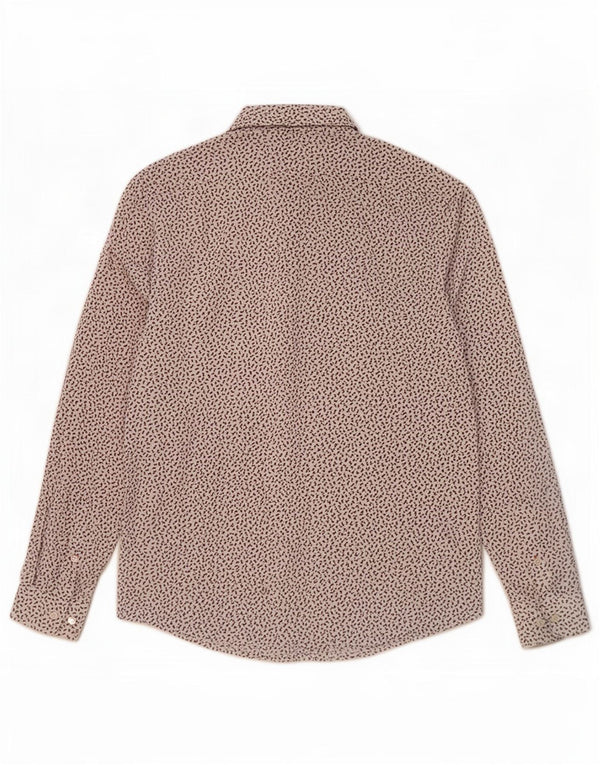 Hugo Boss Herre Regular Fit skjorte XL Hvid blomstret polyester