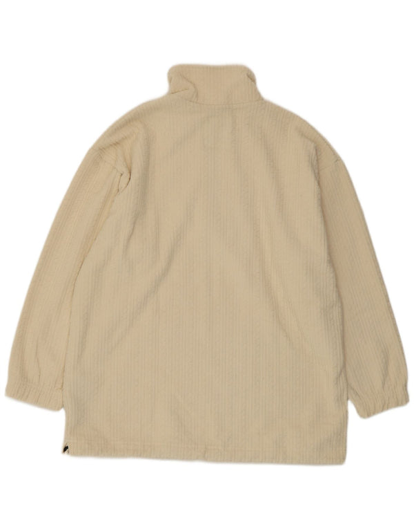 F.LLI Campagnolo Fleece Jumper med lynlås til mænd Large Off White Polyester