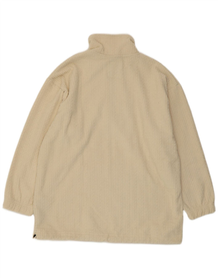 F.LLI Campagnolo Fleece Jumper med lynlås til mænd Large Off White Polyester
