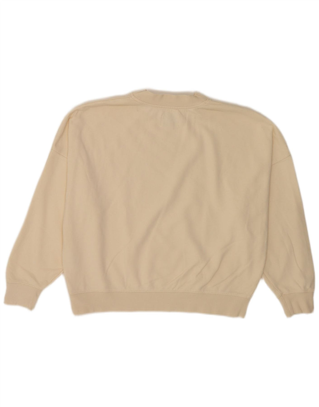 PEPE Jeans Dame Grafisk Oversized Sweatshirt Jumper UK 10 Small Off White