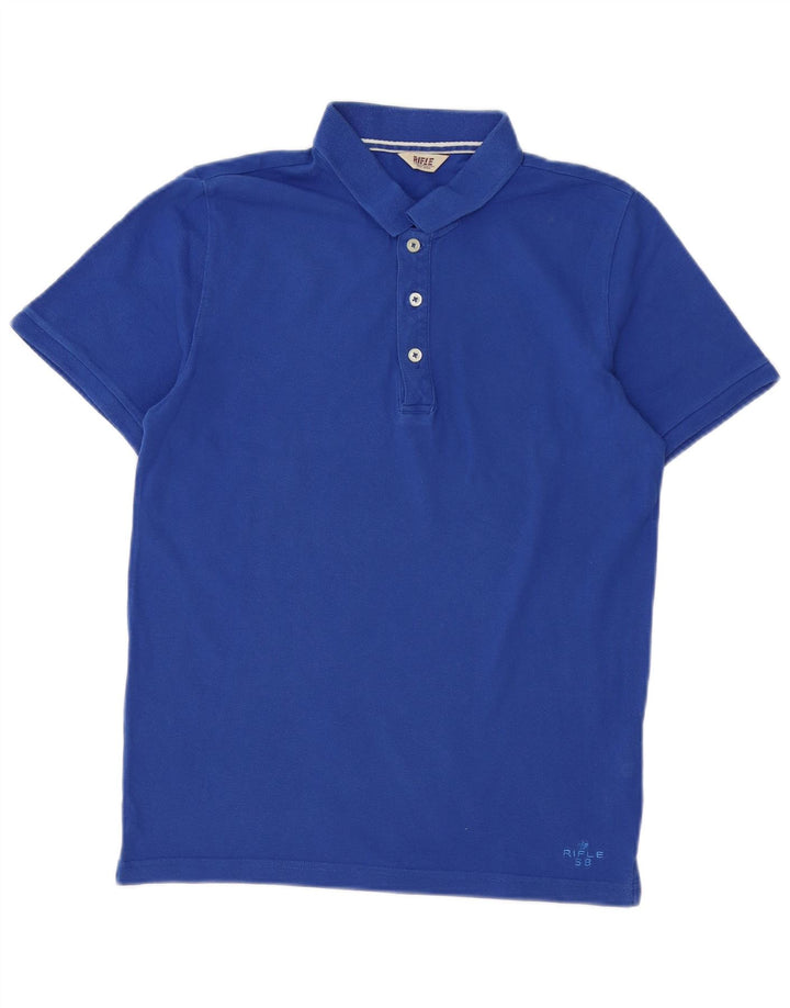 Rifle Herre poloshirt Medium Blue Bomuld