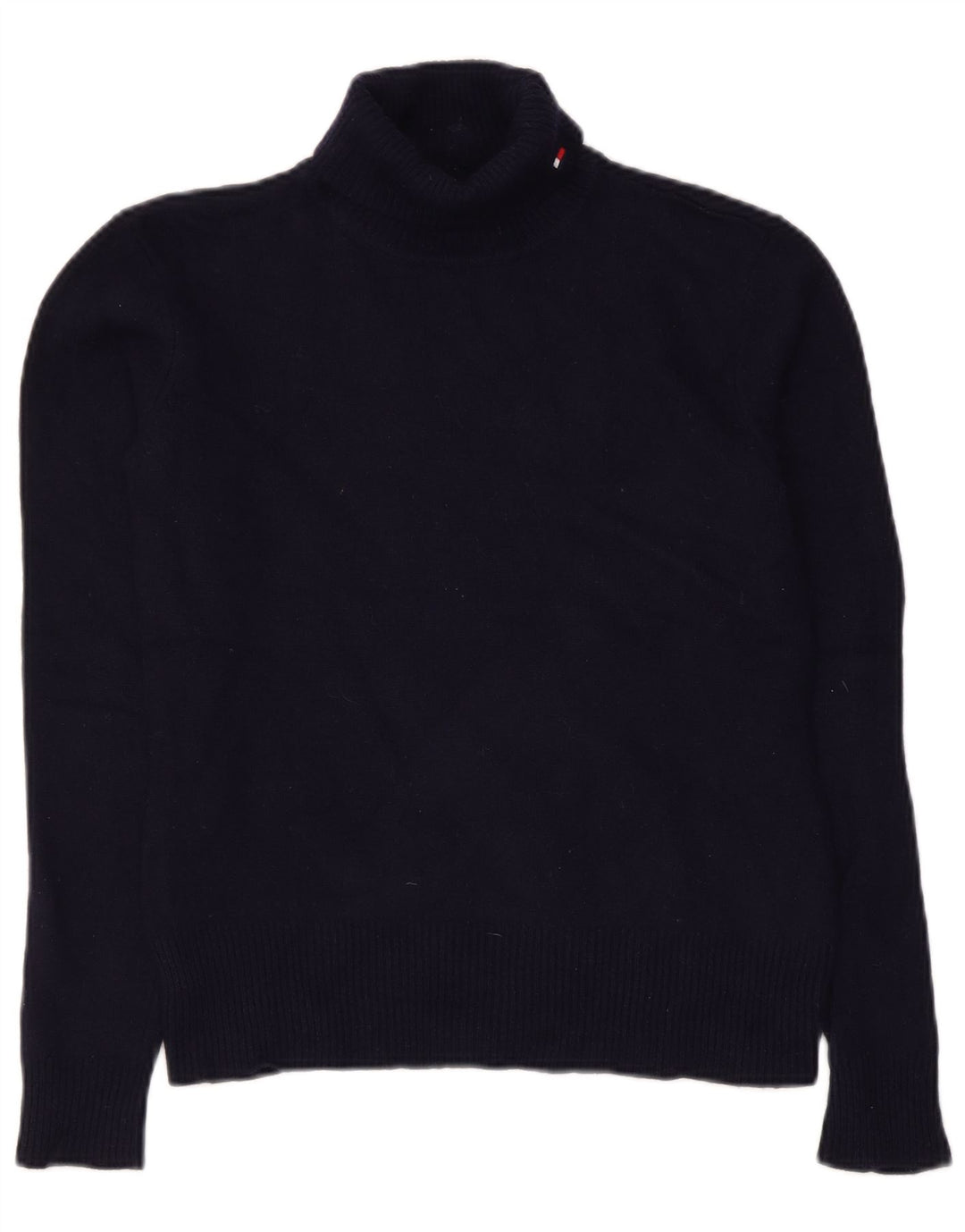 Tommy Hilfiger Dame Rullehals Sweater UK 12 Medium Navy Blue