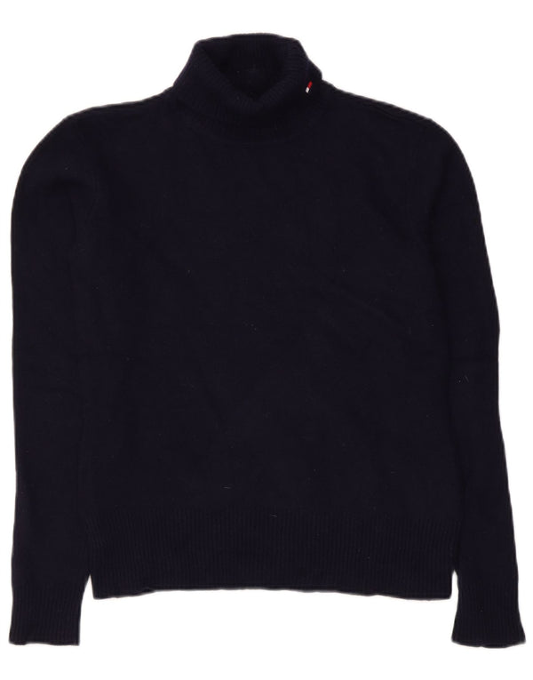 Tommy Hilfiger Dame Rullehals Sweater UK 12 Medium Navy Blue