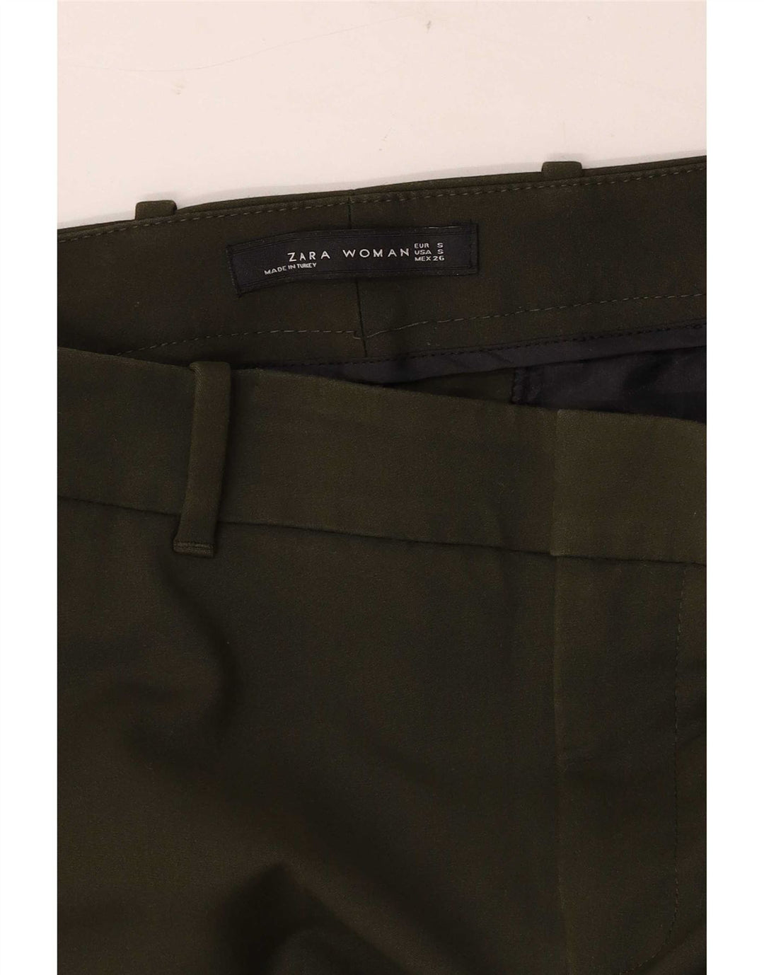 Zara Dame Slim Chino Bukser Small W26 L28 Grøn