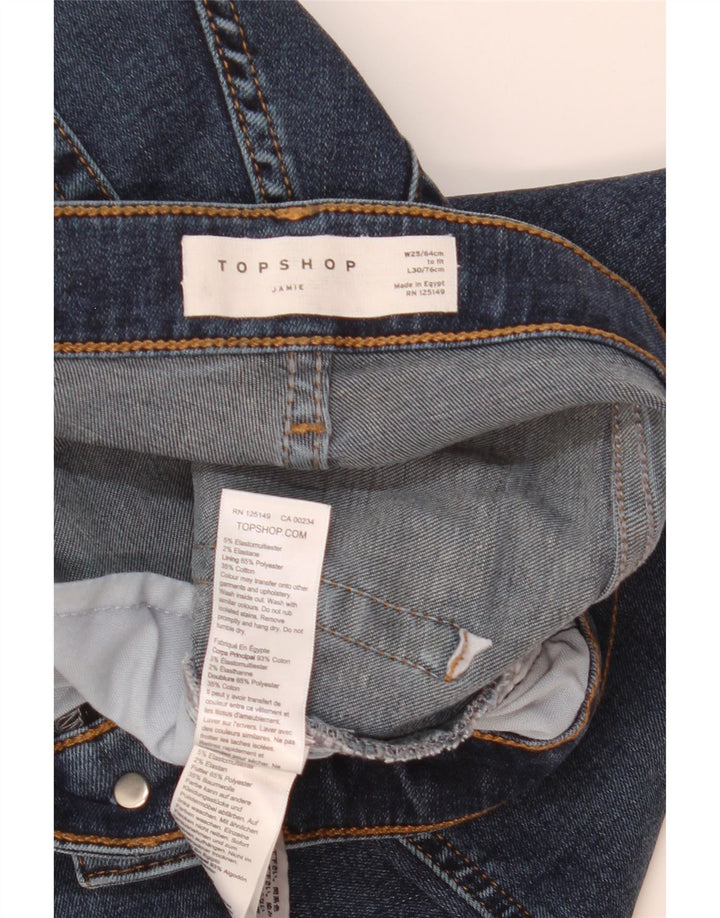 Topshop Dame Jamie Skinny Jeans W25 L26 Blå Polyester