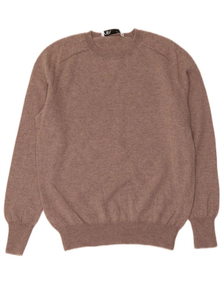 ZARA sweater med rund hals til kvinder UK 12 Medium Brun