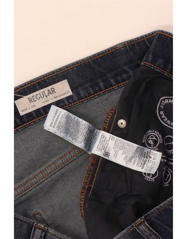 Marks & Spencer Herre Regular Straight Jeans W36 L32 Blue Cotton
