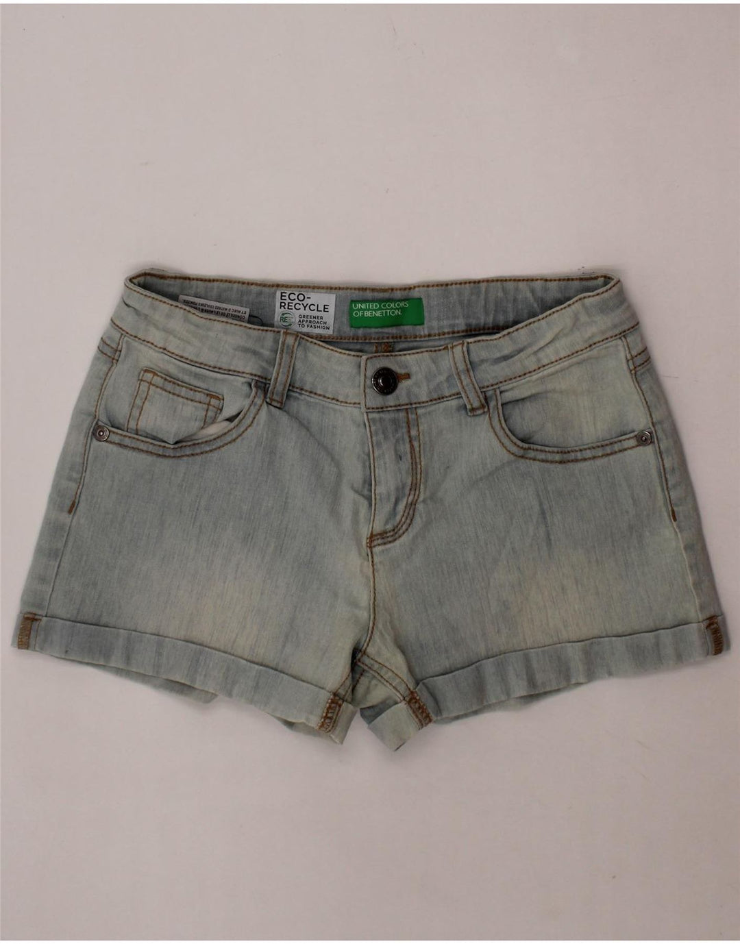BENETTON Denimshorts til piger 11-12 år W26 Blå
