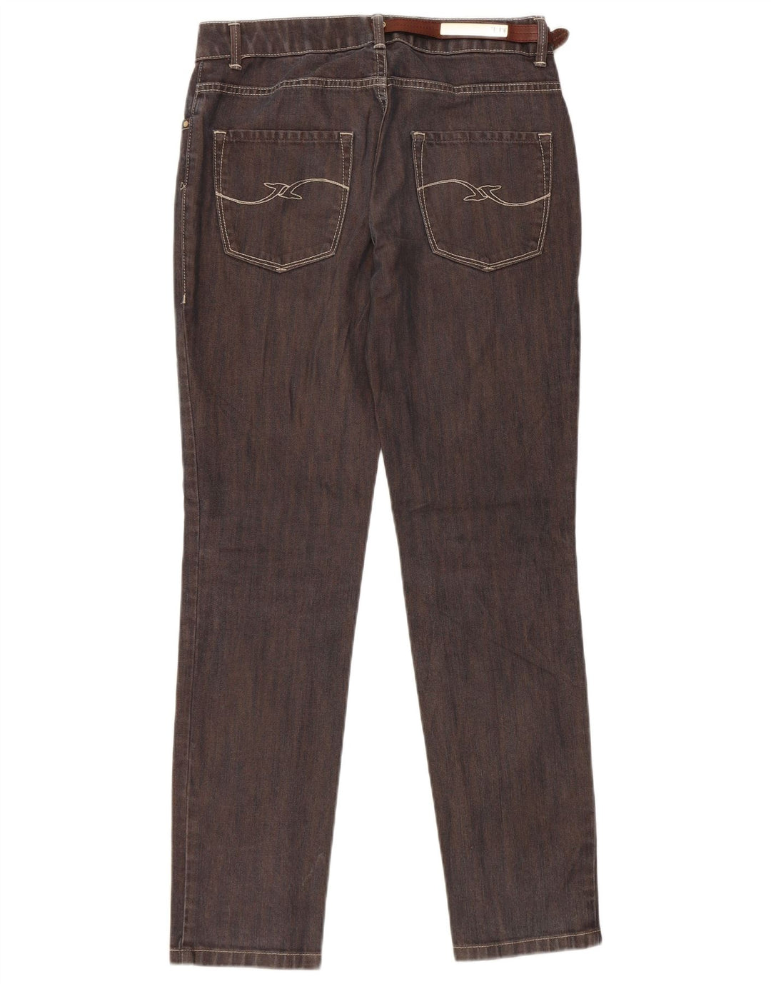 Trussardi Dame Slim Jeans W25 L30 Brun Bomuld