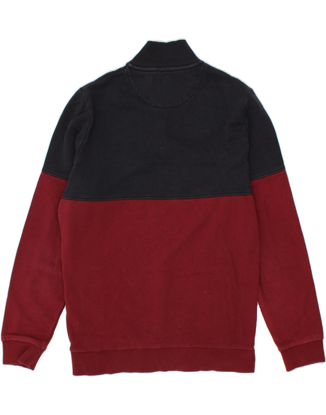 DIADORA grafisk sweatshirt med lynlås til mænd, lille rød farveblok