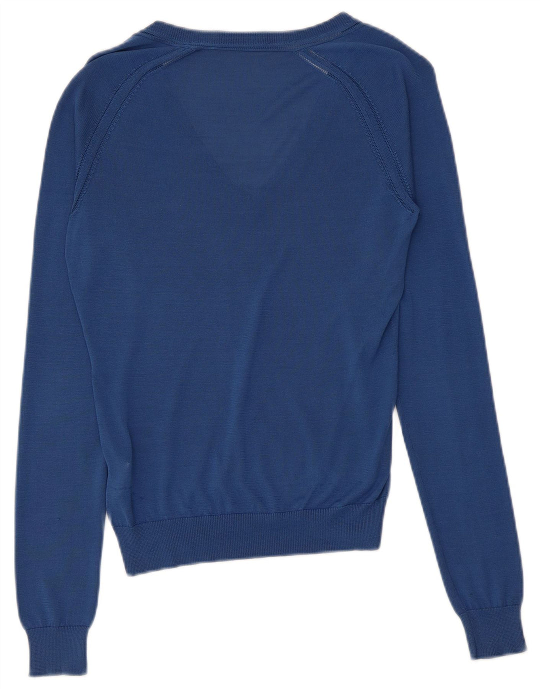 Dsquared2 Dame V-hals sweater UK 12 Medium Blue Silk