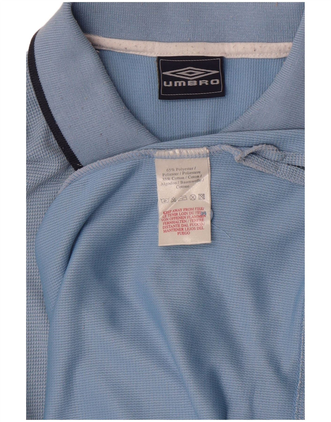 Umbro Herre Polo Shirt Medium Blue Polyester