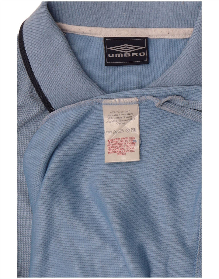 Umbro Herre Polo Shirt Medium Blue Polyester