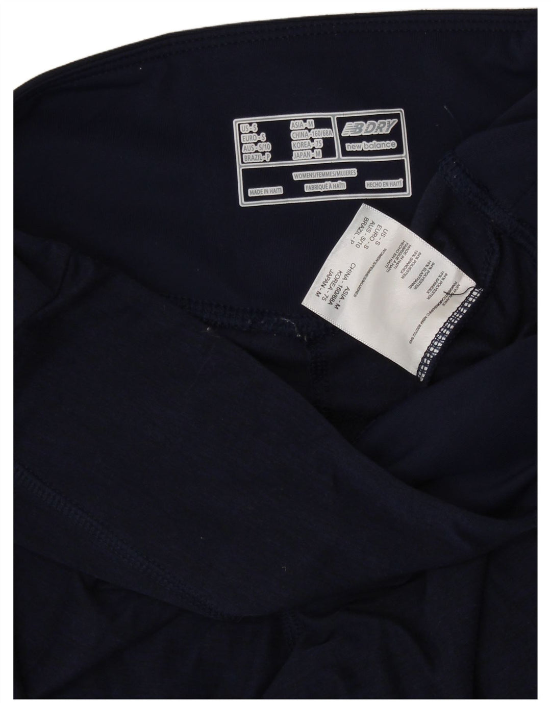 NEW BALANCE Womens Leggings UK 8 Small Navy Blue Polyester