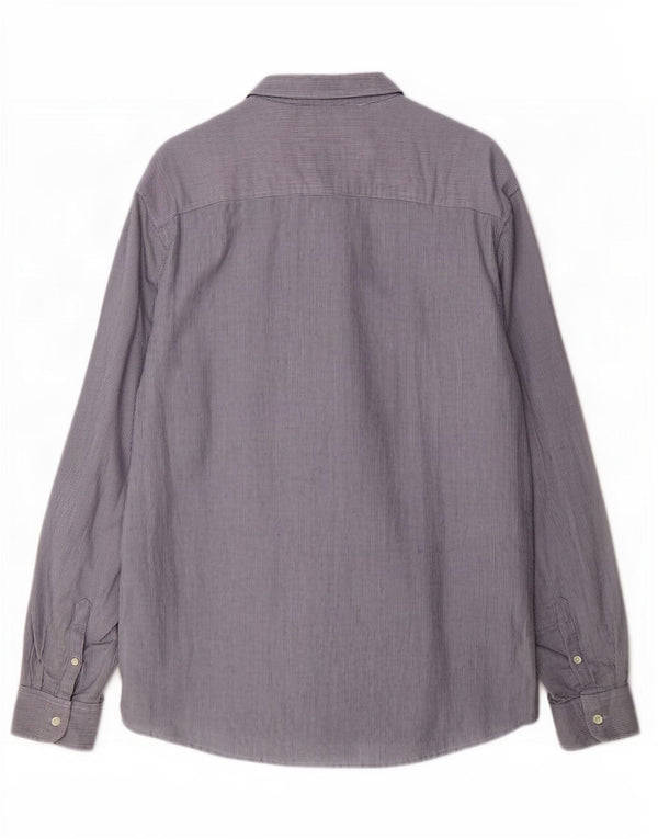 Wrangler Herre Slim Shirt 2XL Blå nålestribet bomuld