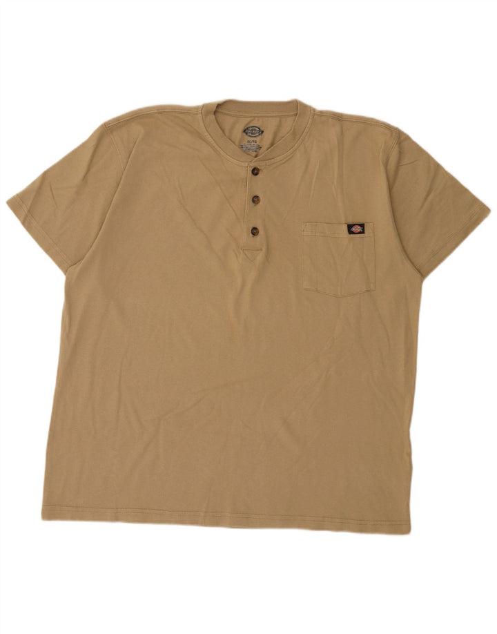 Dickies Herre Regular T-Shirt Top XL Beige Bomuld