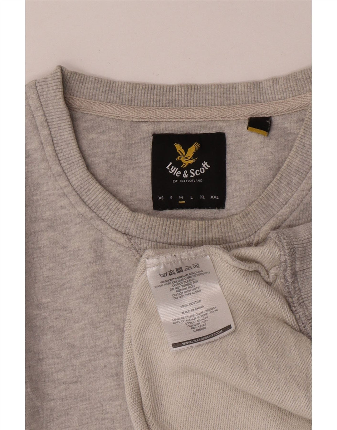 Lyle & Scott Herre sweatshirt Jumper Medium Grå Bomuld