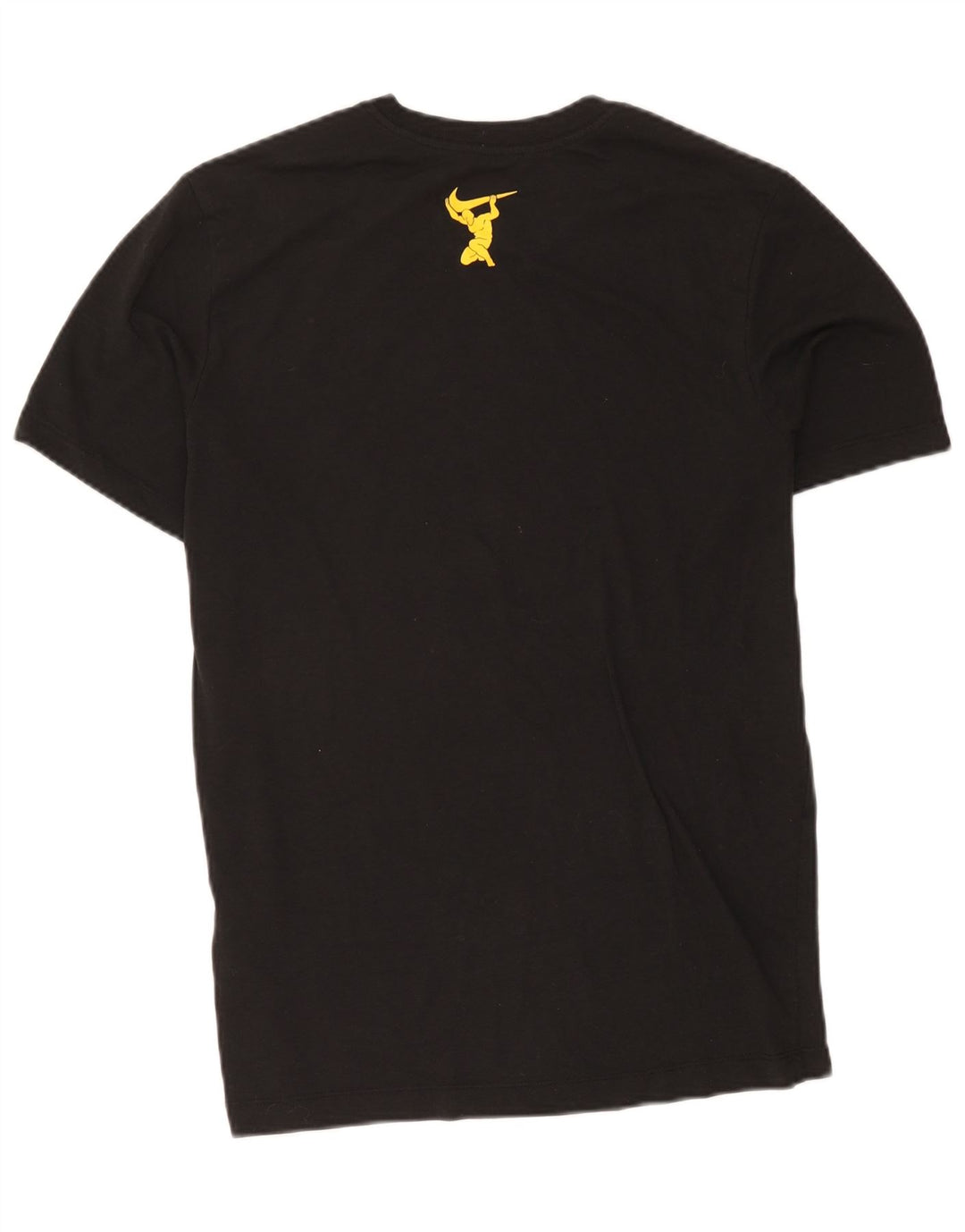 Nike Grafisk T-Shirt Top UK 14 Medium Sort Polyester