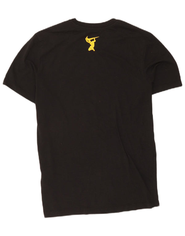 Nike Grafisk T-Shirt Top UK 14 Medium Sort Polyester
