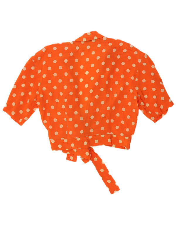 Superior Womens Crop kortærmet skjortebluse IT 44 Medium Orange