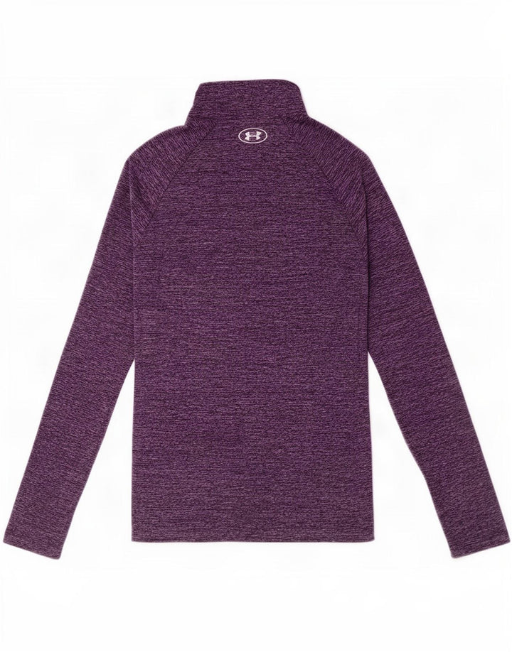 Under Armour Dame Heat Gear Pullover Træningsdragt Top UK 14 Medium Lilla