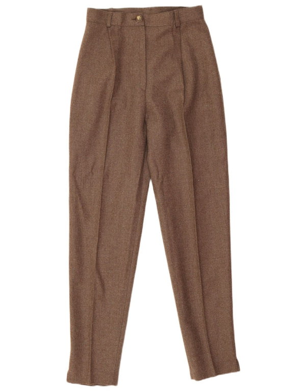 Vintage kvinders højtaljede fritidsbukser IT 42 Medium W26 L28 Brun