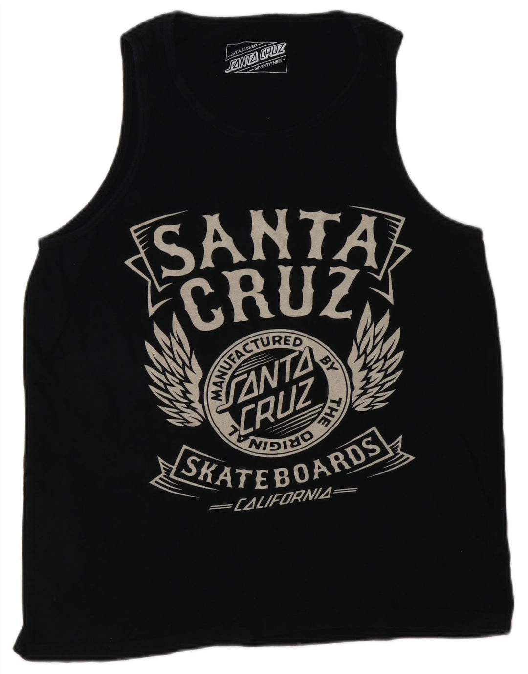 Santa Cruz Herre Grafisk Vest Top Medium Sort Bomuld