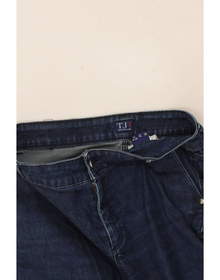 TRUSSARDI Womens Bootcut Jeans W29 L31 Navy Blue Cotton Vintage Trussardi and Second-Hand Trussardi from Messina Hembry 