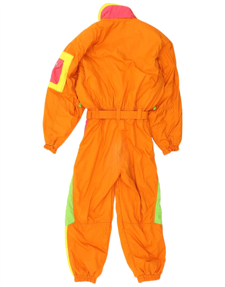 Ellesse Dame Oversized Ski Jumpsuit IT 40 Small Orange Colourblock