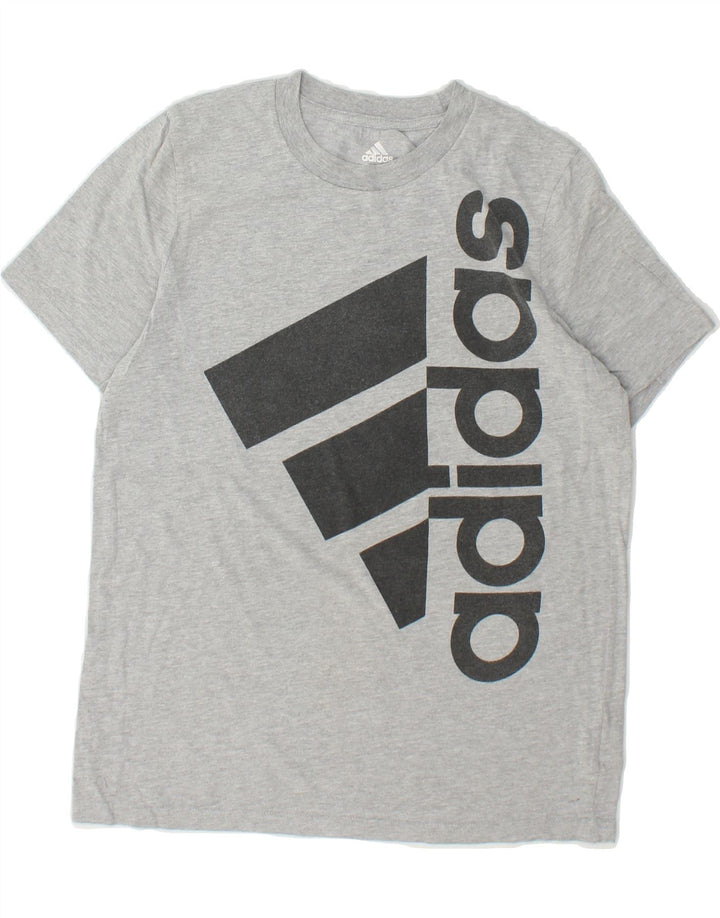 ADIDAS Boys Graphic T-Shirt Top 10-11 Years Medium  Grey Cotton Vintage Adidas and Second-Hand Adidas from Messina Hembry 