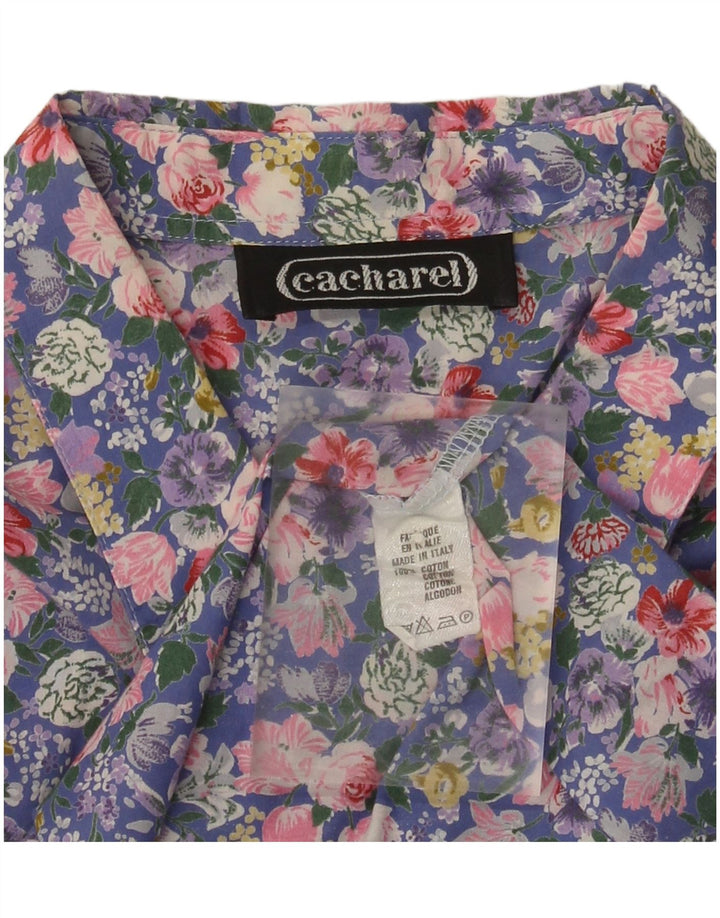 Cacharel kortærmet skjorte til kvinder UK 12 Medium Multicolored Floral