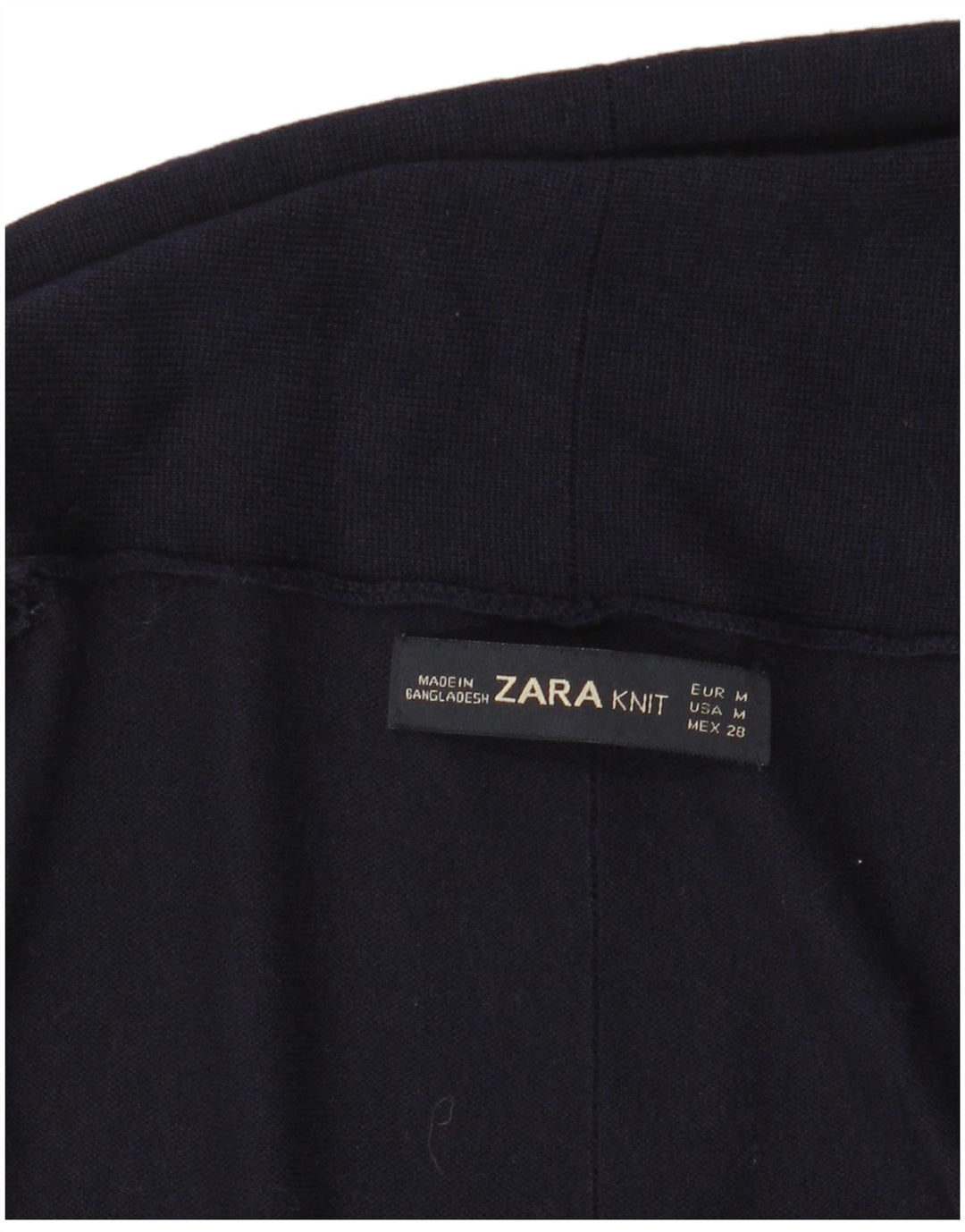 ZARA Dame Longline Open Cardigan Sweater UK 12 Medium Navy Blue