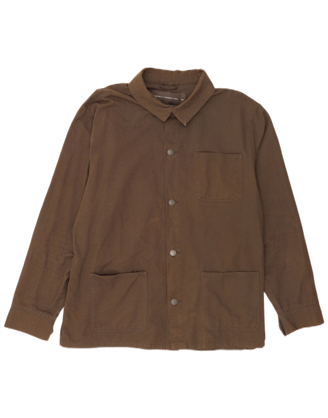 French Connection Herre Overshirt Shirt 2XL Khaki Cotton