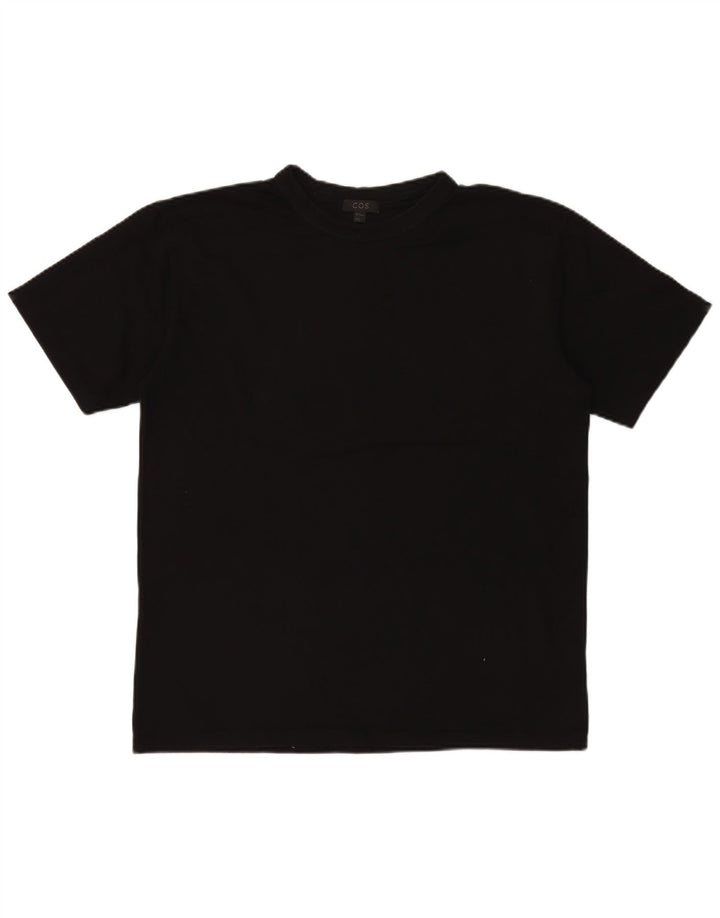 Cos Herre T-Shirt Top Lille Sort Bomuld